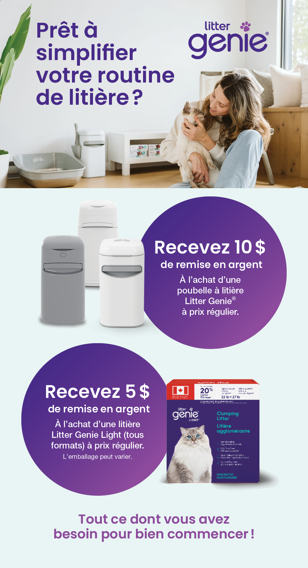 Litter Genie Remise en argent
