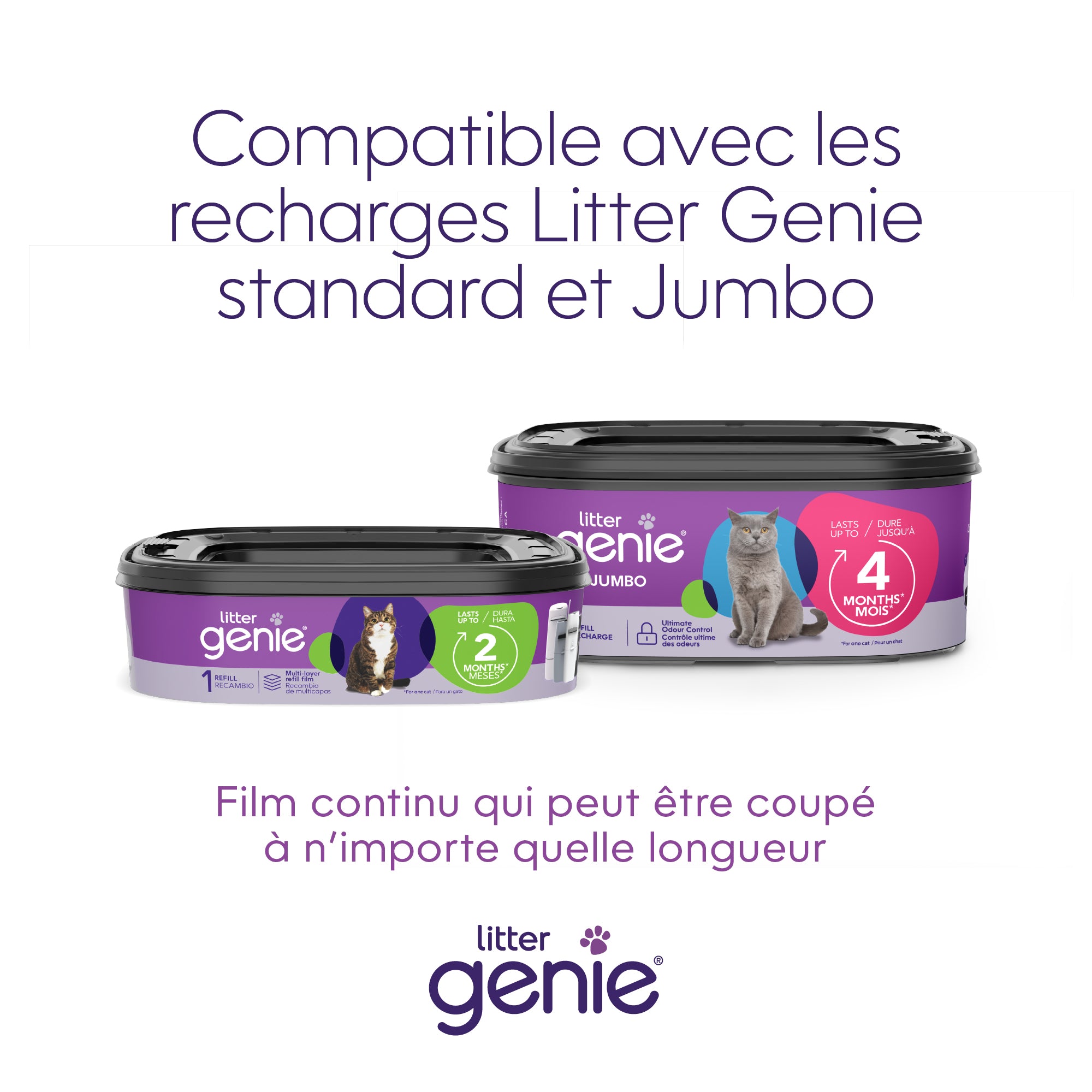 Litter Genie - Poubelle à Litière pour Chat, Blanche Litter Genie