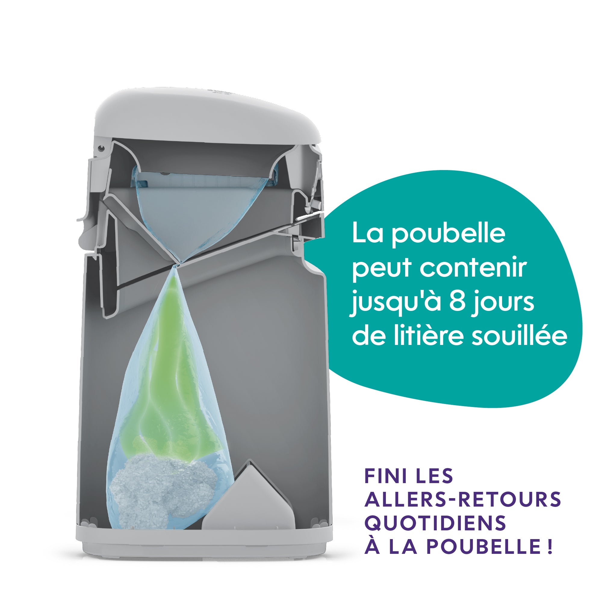 Litter Genie® Easy Roll Pail-FR-FR-05
