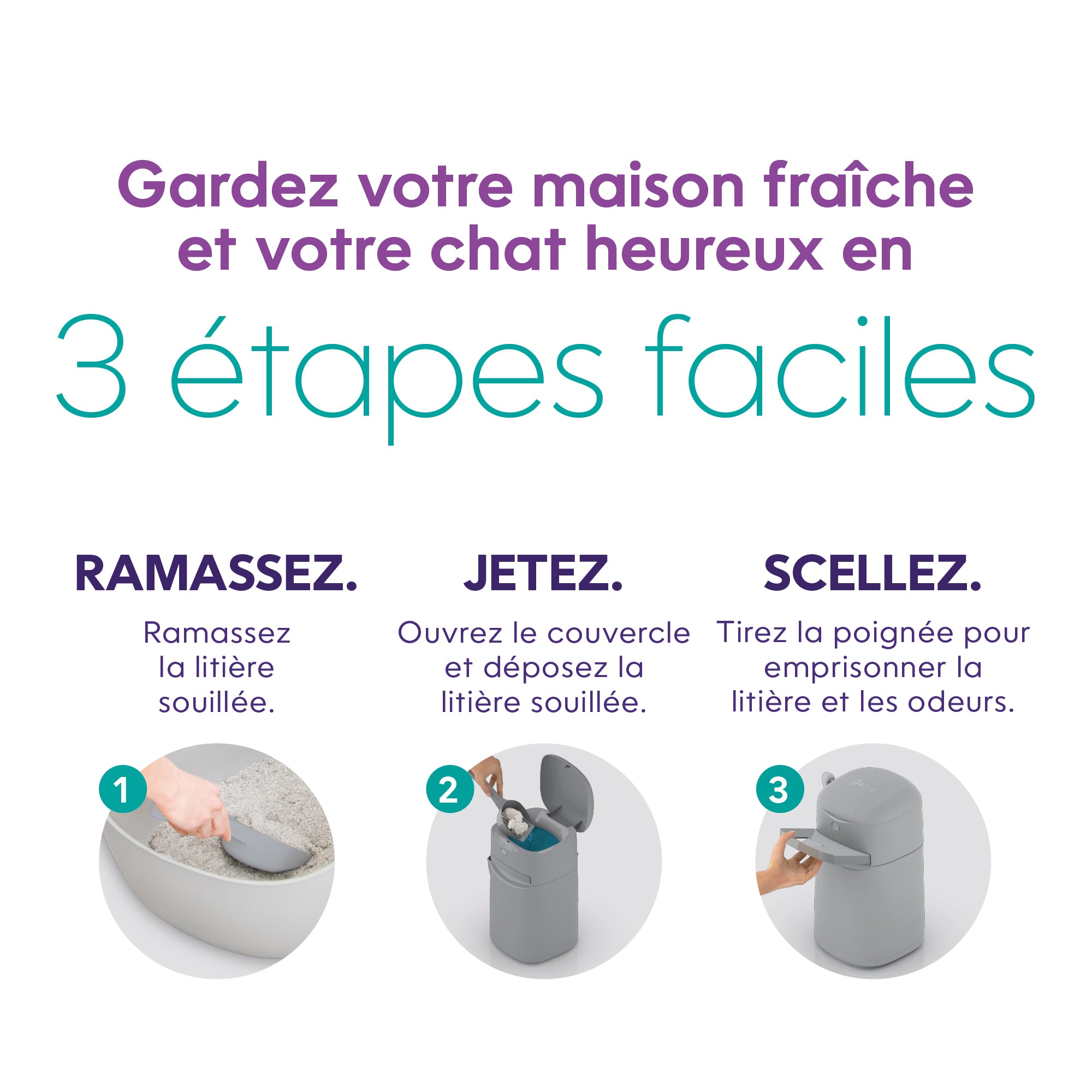 Litter Genie® Easy Roll Pail-FR-FR-07